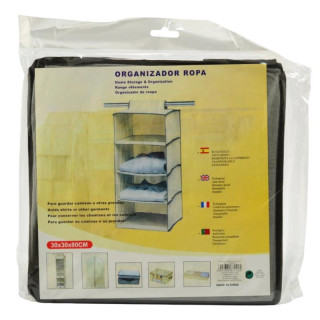 Organizer wiszący do szafy 4 przegrody 30x30x80cm